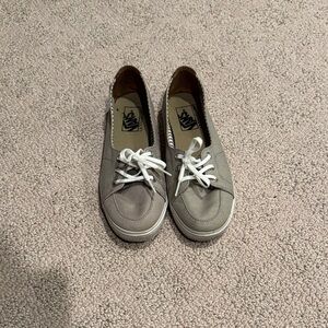 Vans Taupe Canvas Slip-On Shoes